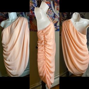 Peach Sheer Dress